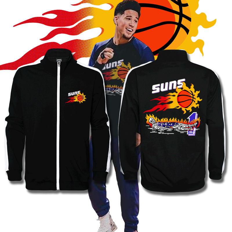 suns菲尼克斯太阳街头运动拉链外套德文布克宽松个性开衫立领卫衣