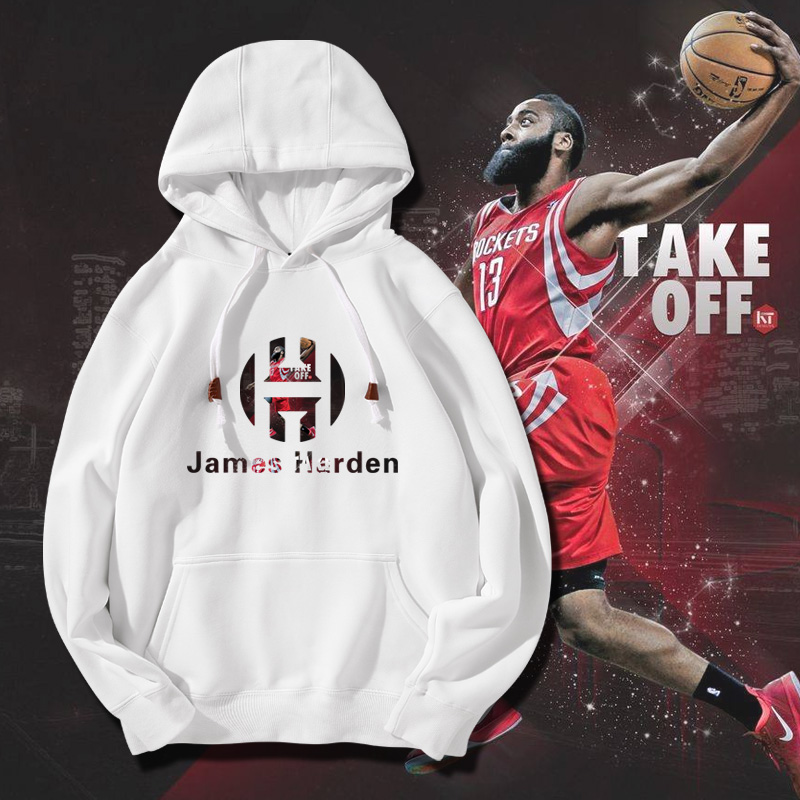 詹姆斯哈登harden卫衣男篮球运动宽松保暖训练长袖时尚套头连帽衫