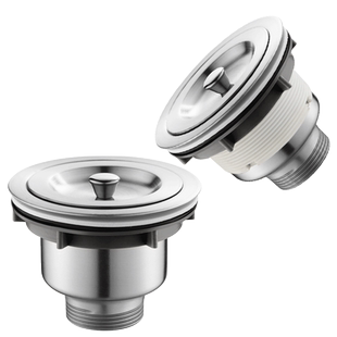 厨房不锈钢水槽下水器洗碗池排水漏水塞堵盖洗菜盆下水管配件大全