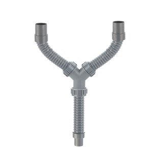 洗脸盆大理石水槽双下水管台面盆拖把池厨房下水器三通排水管Y型