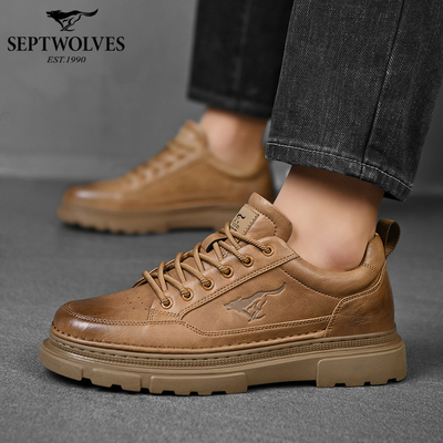 七匹狼男鞋2025新款工装鞋休闲鞋