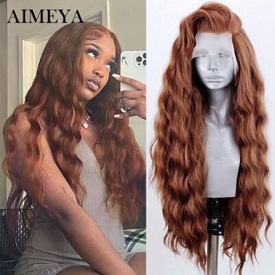 AIMEYA Synthetic Lace Front Wigs for Women Natural Hairline
