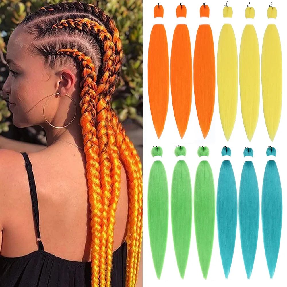 1/3/6 Pcs Braiding Hair Extension PreStretched Soft Yaki Syn