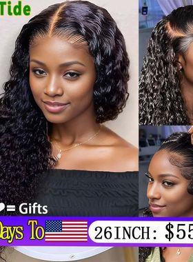 13x4 Lace Frontal Human Hair Wigs Deep Wave 4x4 Lace Human H