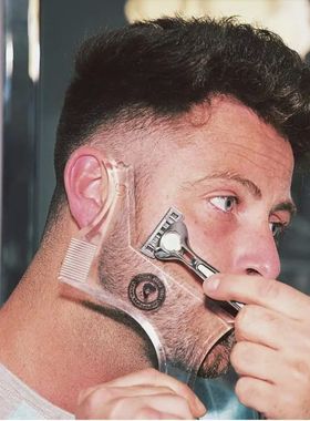 Men Beard Comb Hairdressing Beard Care Transparent Appearanc