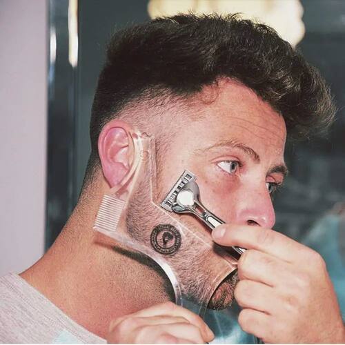 Men Beard Comb Hairdressing Beard Care Transparent Appearanc