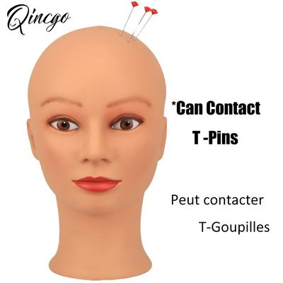 2022 New Female Bald Mannequin Head Stand For Wigs Making Co