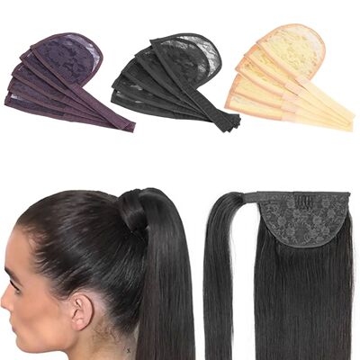 5pcs Stretchy Lace Base Hair Net for Ponytail Lace Ponytail
