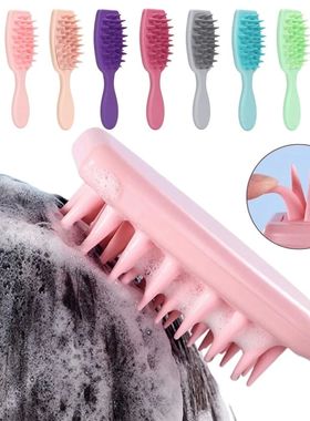 Silicone Shampoo Brush Scalp Massage Brush Head Washing Comb