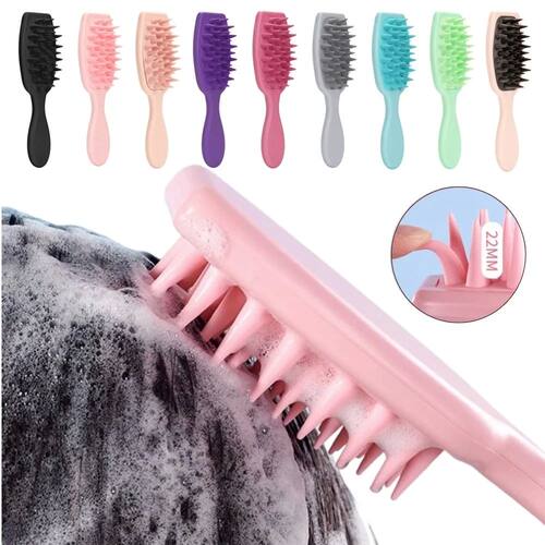 Silicone Shampoo Brush Scalp Massage Brush Head Washing Comb