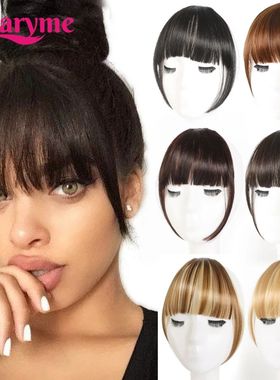 Bangs wig Synthetic Clip In Bangs Hairpiece Black Natural Ha