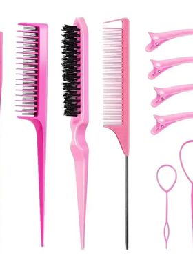 3-10pcs Hair Styling Comb Set Teasing Hair Brush Triple Teas