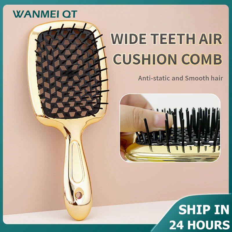 1Pcs Air Cushion Comb GoldTangled Hair Comb Hair Brush Massa