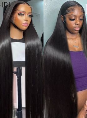Wigirl HD 40 inch Straight 13x6 Human Hair Lace Frontal Wigs