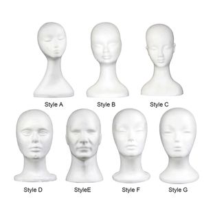 Foam Mannequin Head Wig Display Head Sturdy Durable Foam Man