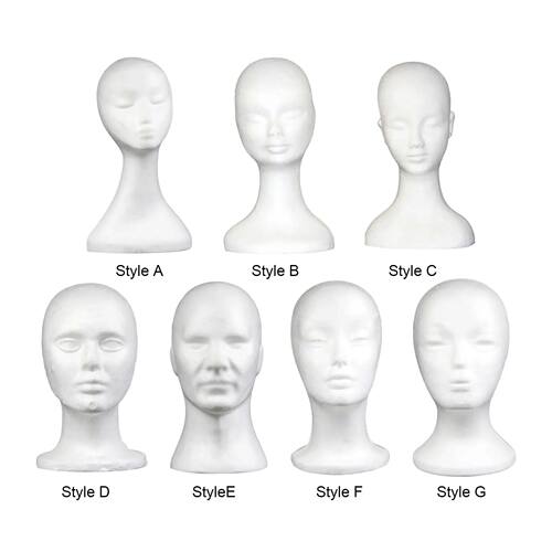 Foam Mannequin Head Wig Display Head Sturdy Durable Foam Man