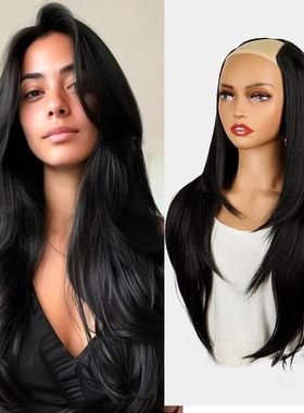 WIGSIN 22Inch Synthetic Long Straight Layered Clip-in Hair E