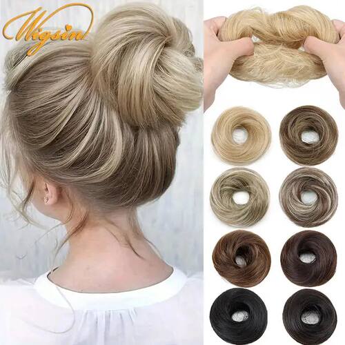 WIGSIN Synthetic Messy Dount Hair Buns Updo Chignon With Ela