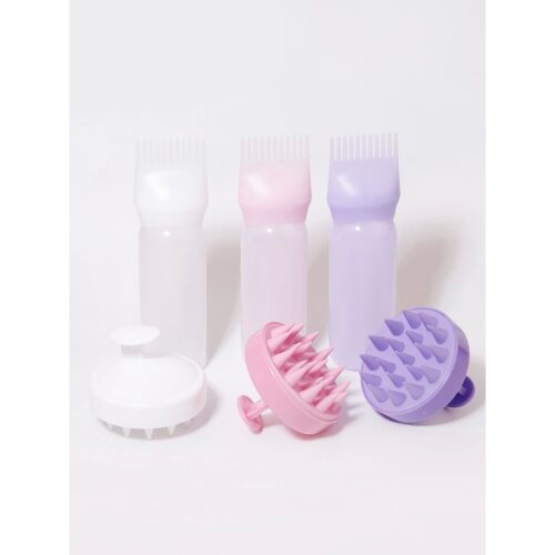 2-piece comb set, root comb application bottle, soft silicon
