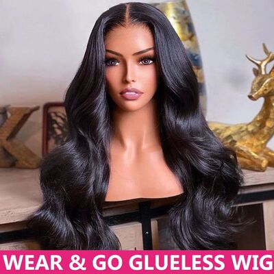 Wear And Go Glueless Human Hair Wigs Preplucked Brazilian Bo