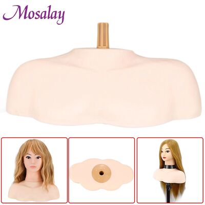 Soft PVC Cosmetology Mannequin Heads Stand Holder With Shoul