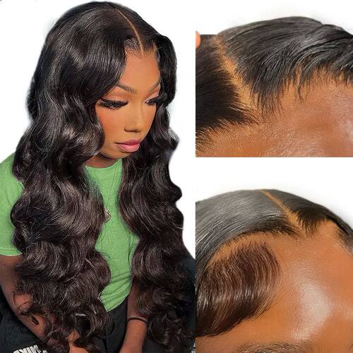 Brazilian Human Hair Body Wave Wig With Baby Hair Pre Plucke