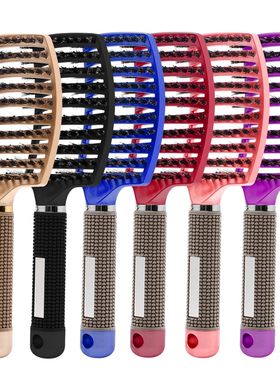 Hair Brush Hair Comb Detangling Hair Brush Bristle&Nylon Wom