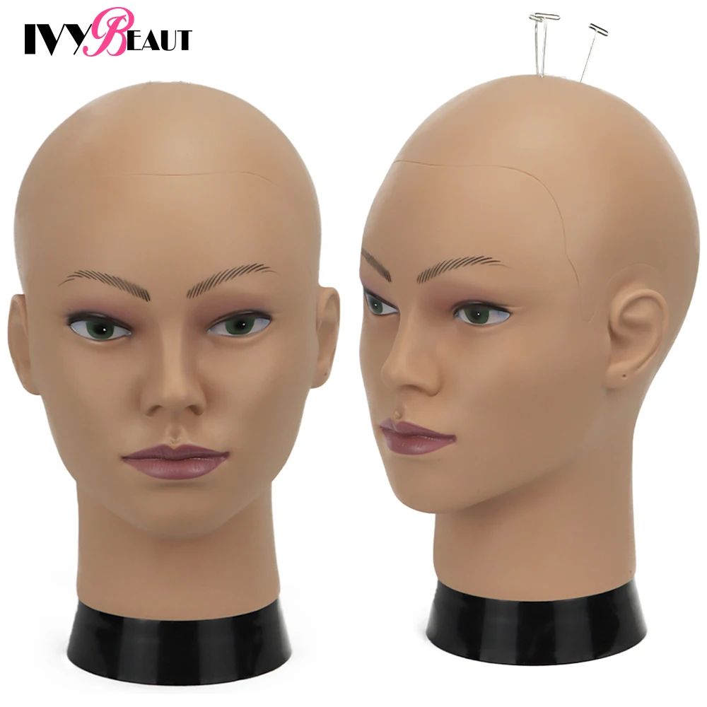 Female Big Size Bald Mannequin Training Head 22inch Without
