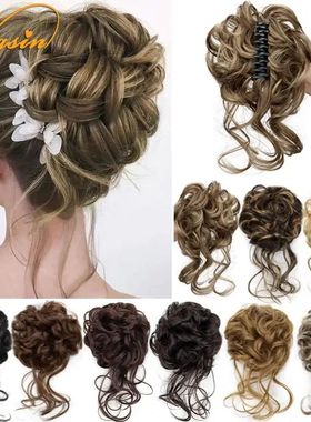 WIGSIN Synthetic Messy Bun Hair Extension Claw Clip in Hair