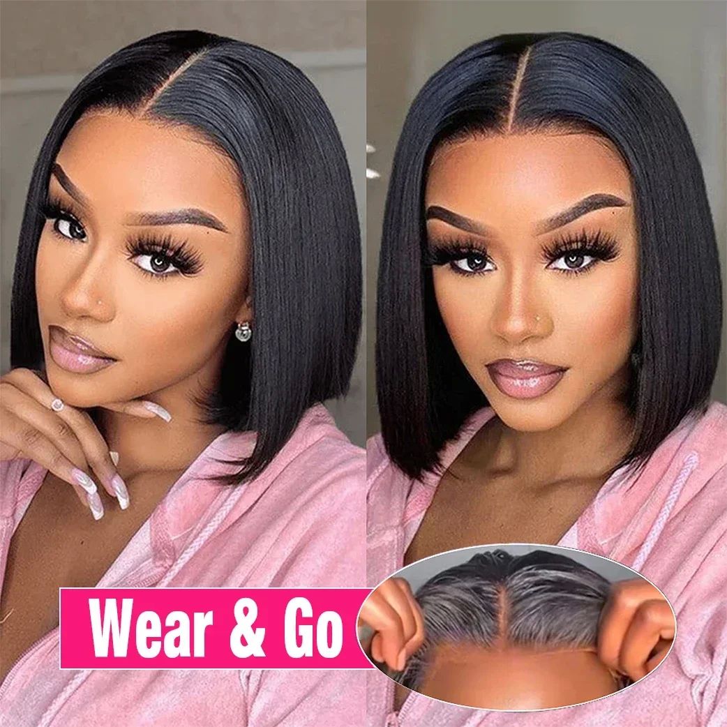 Wear Go Glueless Bob Wig Lace Front Human Hair Wigs Short Bo