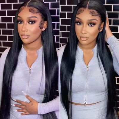 200% Density 13x4 13x6 Lace Frontal Wig Straight HD Transpar
