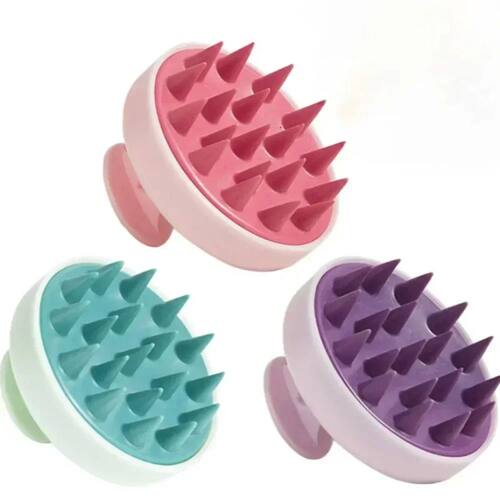 1pc Silicone Shampoo Brush Head Scalp Massage Comb Hair Wash