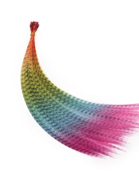 Synthetic Feather Hair Ombre Color Feather Extensions Rainbo