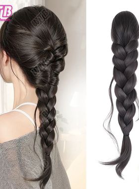 Synthetic wig braid female catch clip ponytail lazy temperam