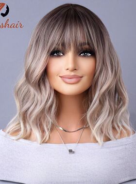 Synthetic wig 2023 New Internet celebrity style with fringe