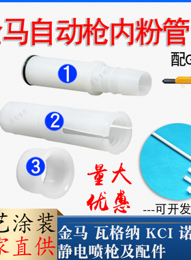 金马GA02自动喷枪内粉管接头组件Opt1静电粉末喷涂枪配件水平粉管