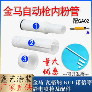 金马GA02自动喷枪内粉管接头组件Opt1静电粉末喷涂枪配件水平粉管