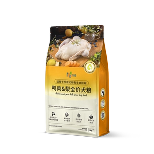 鸭肉梨狗粮中小大型幼犬成犬白狗缓解泪痕泰迪比熊通用粮10斤装