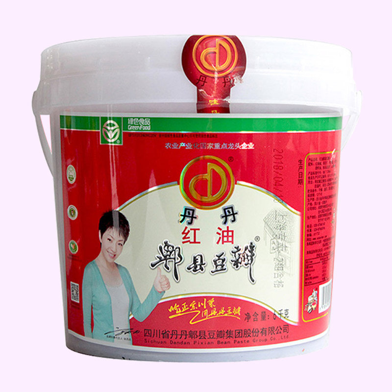 12斤丹丹 郫县红油豆瓣酱川菜调料红油豆瓣6千克桶炒菜调味酱配料