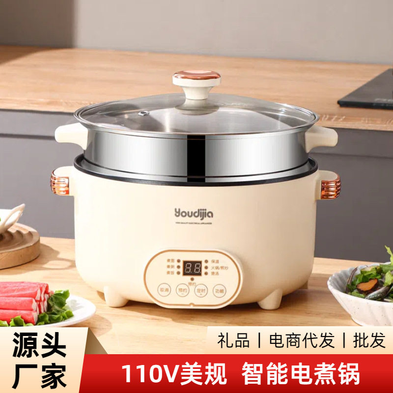 德国110V多功能智能电煮锅台湾日本美国加拿大宿舍家用电热火锅,餐饮具,饭盒/保温桶/保温提锅,淘宝优惠券,粉丝福利购,淘宝优惠卷