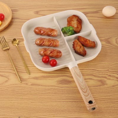 章丘煎蛋锅四孔早餐鸡蛋汉堡锅家用新款不沾锅牛排煎蛋器平底锅