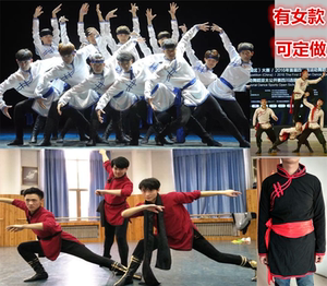 民族蒙古服装藏族舞台演出服大型舞台合唱服《马步》展示课舞蹈服