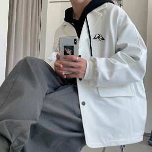 FT06港风大码情侣宽松ins原宿风西装外套夹克男P95