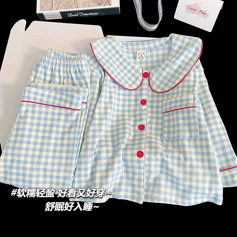 2025新款女童睡衣秋冬季儿童小女孩长袖德绒保暖中大童家居服套装