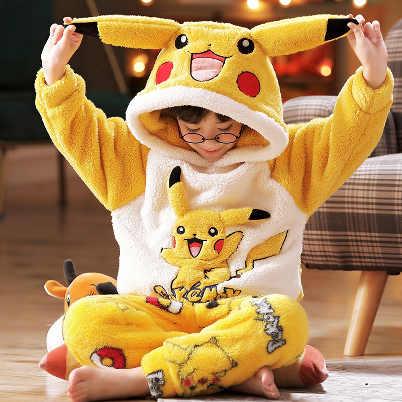 男童睡衣2025新款秋冬中大童法兰绒儿童家居服男孩珊瑚绒冬季套头