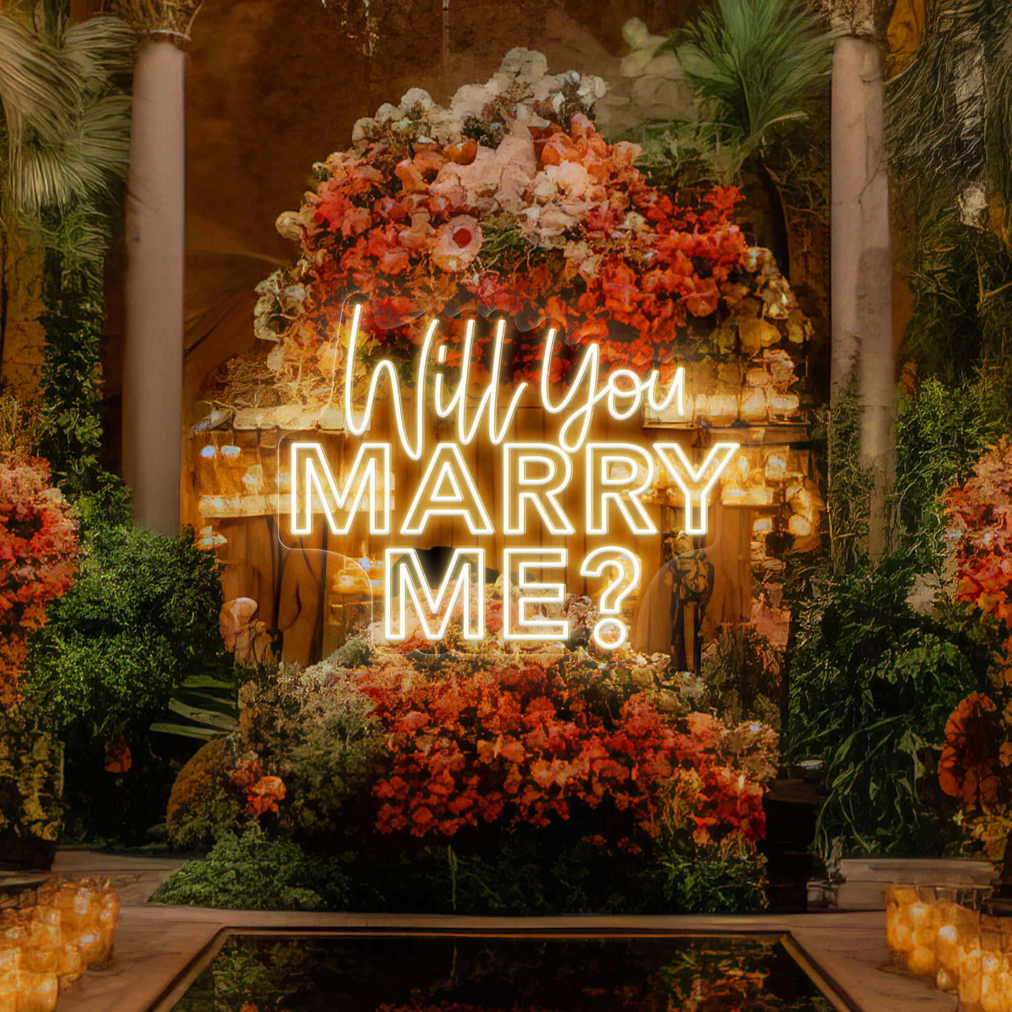 led柔性霓虹灯发光字定制 marry me婚礼婚庆表白求婚网红顺丰包邮