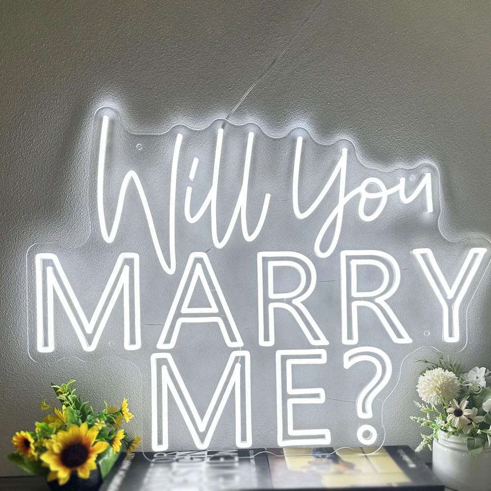 led柔性霓虹灯发光字定制 marry me婚礼婚庆表白求婚网红顺丰包邮