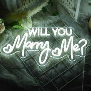 led柔性霓虹灯发光字定制 marry me婚礼婚庆表白求婚网红顺丰包邮