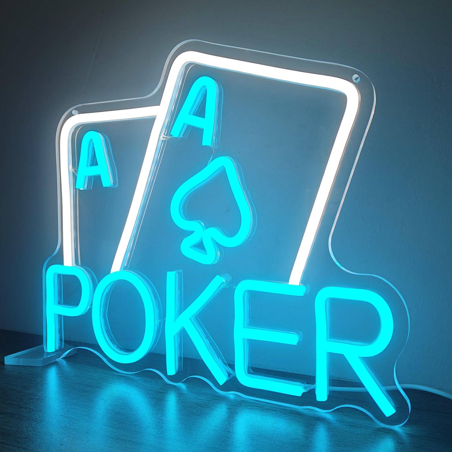 led柔性霓虹灯定制棋牌麻将骰子扑克氛围网红背景装饰ins顺丰包邮