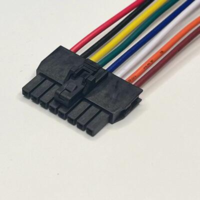 105307-1208连接线,1053071208胶壳带线,MOLEX NANOFIT 8P 彩色线
